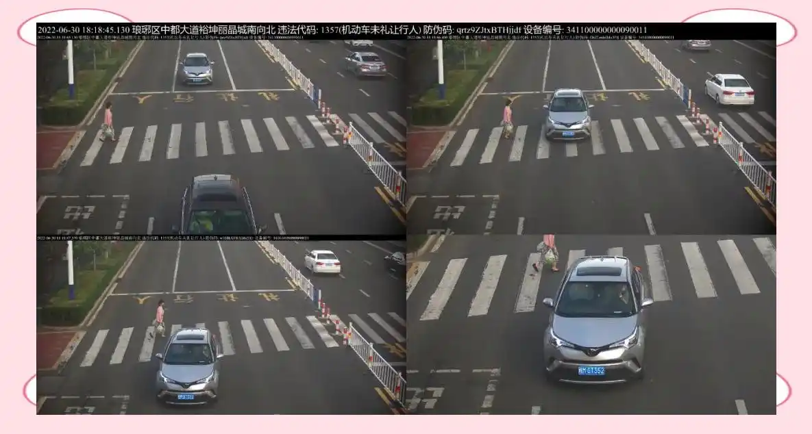 违章警示_交通违法曝光台 未停车让行 违法停车